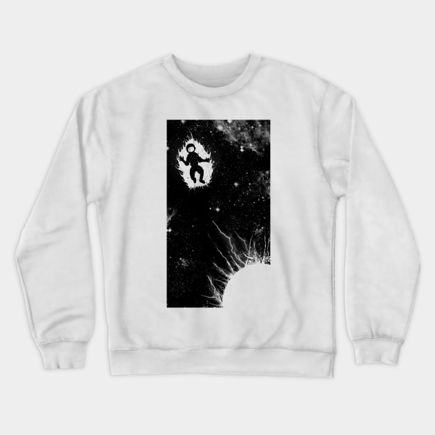 astronaut on fire Crewneck Sweatshirt by barmalisiRTB